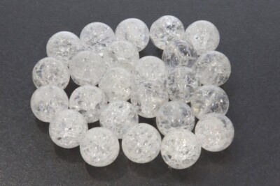 10 Stck. (1,22   */ 1 Stck.) Bergkristall cracked 10S126 - 10mm Edelstein Kugel 