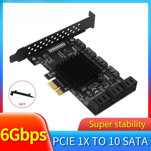 4X 1X to 2/8/10 Ports SATA 3.0 PCI E Controller pci Express Expansion Card - 第 12/30 張圖片