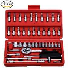 46pcs 14 Ratchet Wrench Combination Package Socket Tool Set Auto Car Repairing 46pcs 14 Ratchet Wrench Combination Package Socket Tool Set Auto Car Repairing