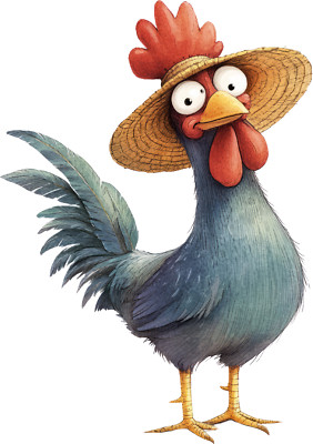 Wandtattoo Aufkleber | Süßes Huhn | Wandaufkleber 18X18 cm Groß