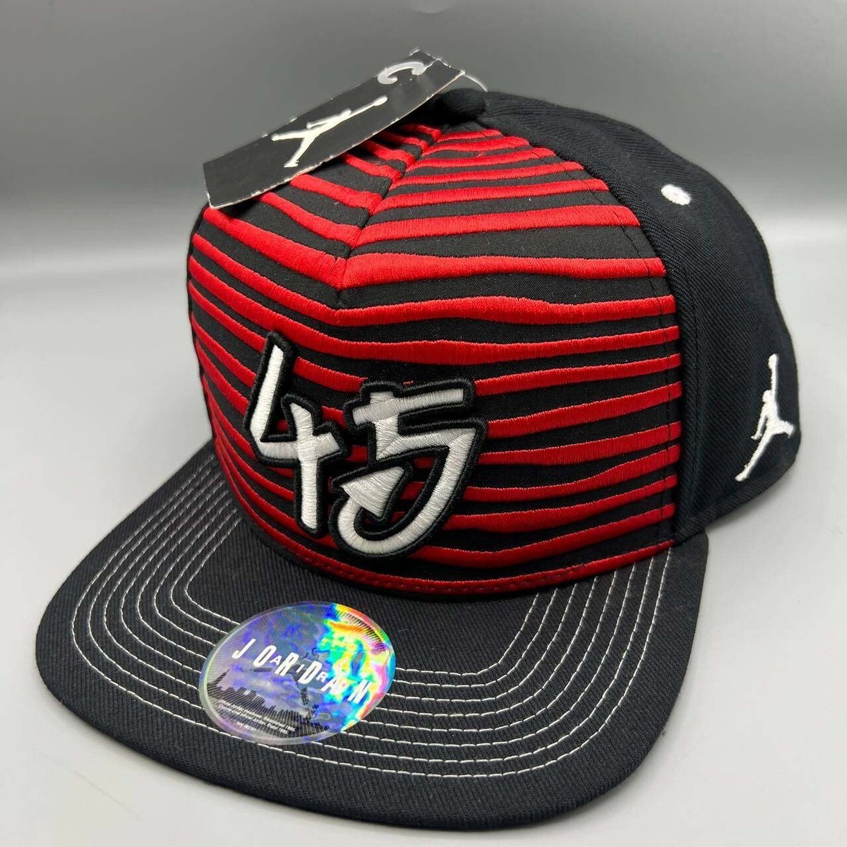 Air Jordan 10 Hat Men Black Red Baron 45 Jumpman Snap Back Cap Men