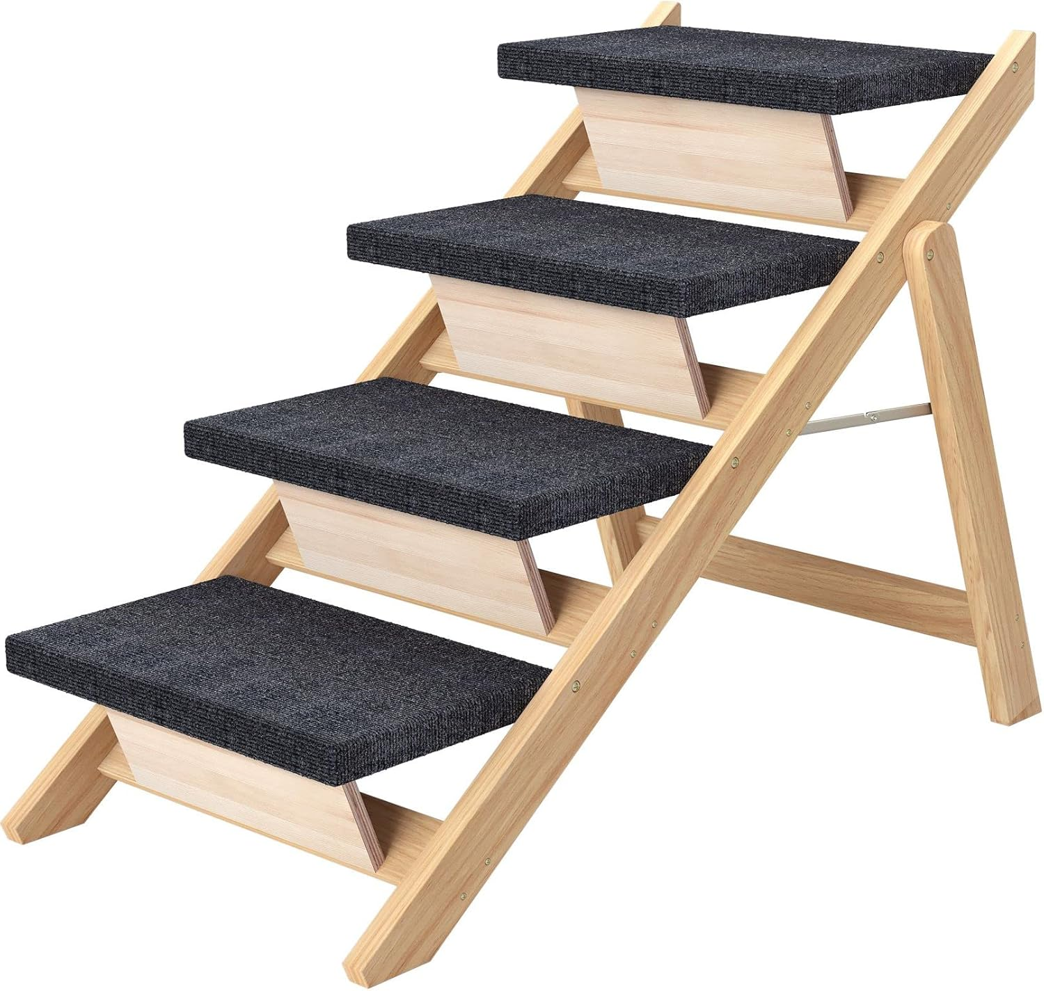 Pet Stairs/Steps, Large Dogs Steps for High Beds, Sofa, Couch, Car, 2-In-1 Folda