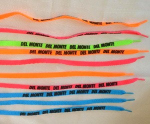 Vintage-1990-Assorted-Lot-10-Nineties-Neon-25-034-Flat-DEL-MONTE-Promo-SHOELACES