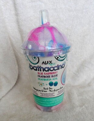 Alex Spa Bathaccino Blue Raspberry Crush Kids 8 piece Bath Mix Pink/teal new