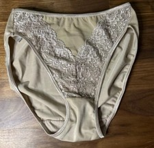 Claire  s Rose Hi-Cut Brief M Lace Front Nylon Panties High Waist Second Skin