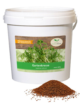 1 kg Kresse Samen - Gartenkresse - Microgreens für die Küche im Vorratseimer