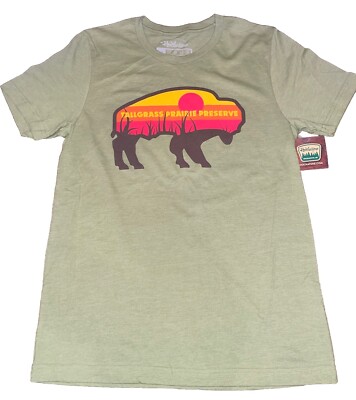 Mens Womens M Hochatime Beaver s Bend Shirt Tallgrass Prairie Preserve Buffalo