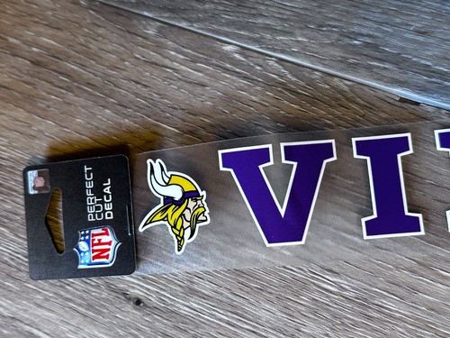 New: NFL Perfect Cut Decal Minnesota Vikings Logo Helmet Purple Sz 3x17 inches - Picture 5 of 8