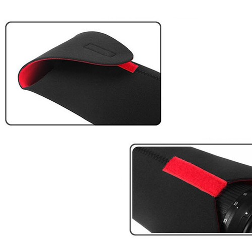 CUSTODIA NEOPRENE OBIETTIVO LENS POUCH COVER CASE BORSA PER CANON FUJIFILM XXL - Foto 8 di 12