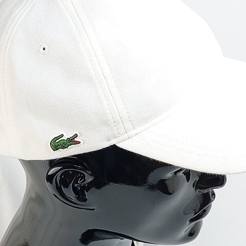 LACOSTE WEISS UNISEX BIO BAUMWOLLE WEISS SPORT TWILL KAPPE UVP £60 - Bild 13 von 14