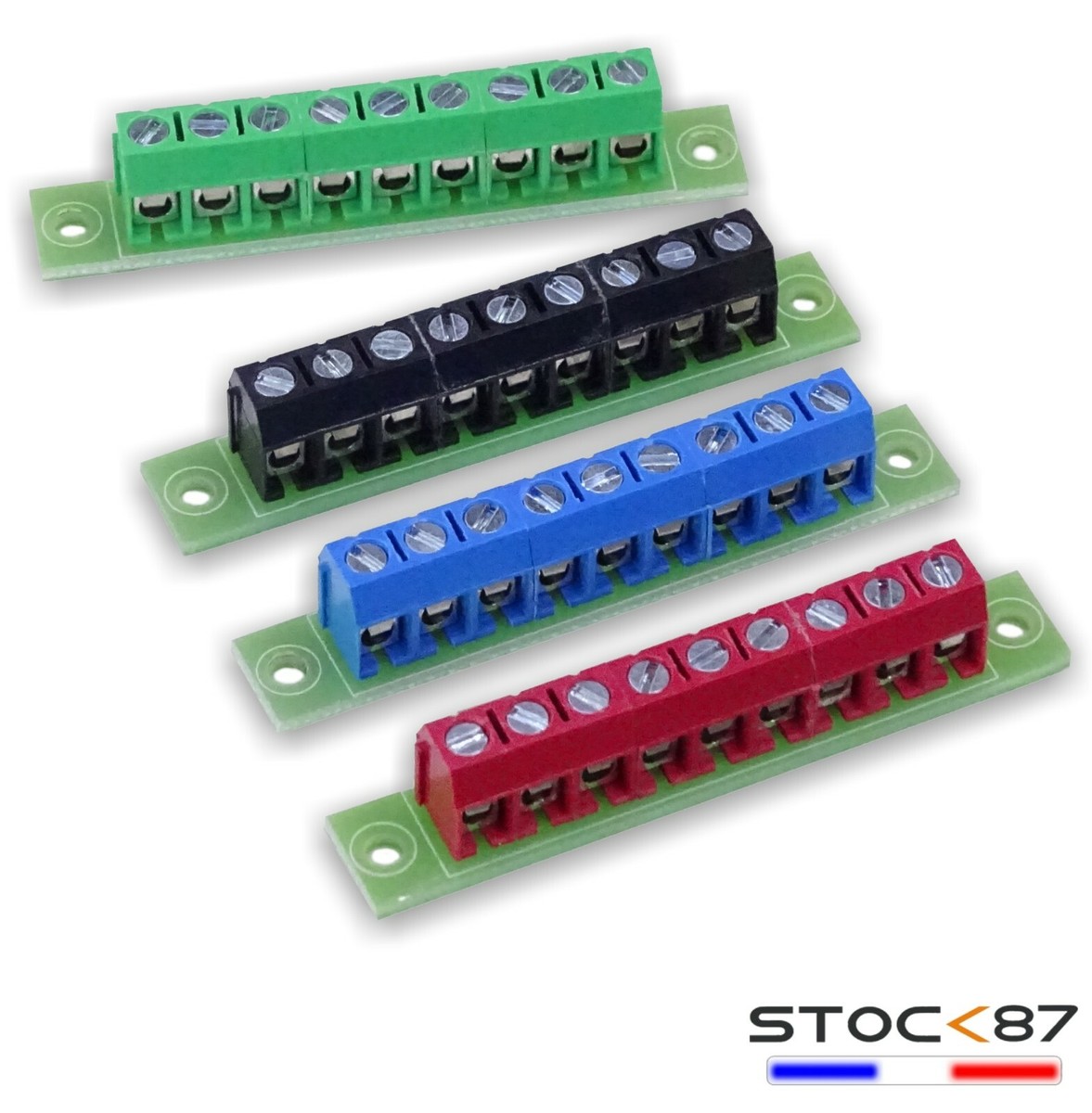 Lot De 8 Borniers Pour Circuit Imprimé 4 Pôles - Neufs Emballés - Connexion électronique