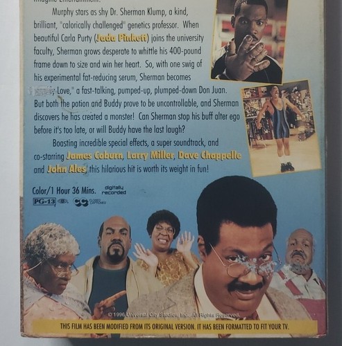 The Nutty Professor VHS VCR Tape Eddy Murphy 1996 Movie 96 Minute Film Comedy - Picture 6 of 7