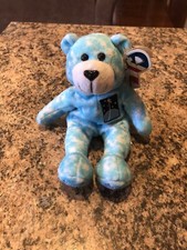 1999 Gann Memorials Challenger Handmade Beanbag Plush Bear Spartan 971/10,000