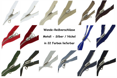 Wende Reißverschluss WMS Wendereißverschlüsse Metall teilbar für Wendejacken 5mm