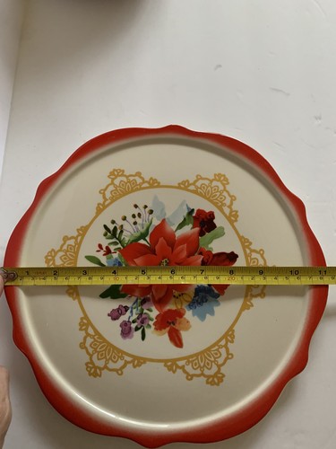 Pioneer Woman Cake Plate-Winter Bouquet Pattern - Picture 7 of 8