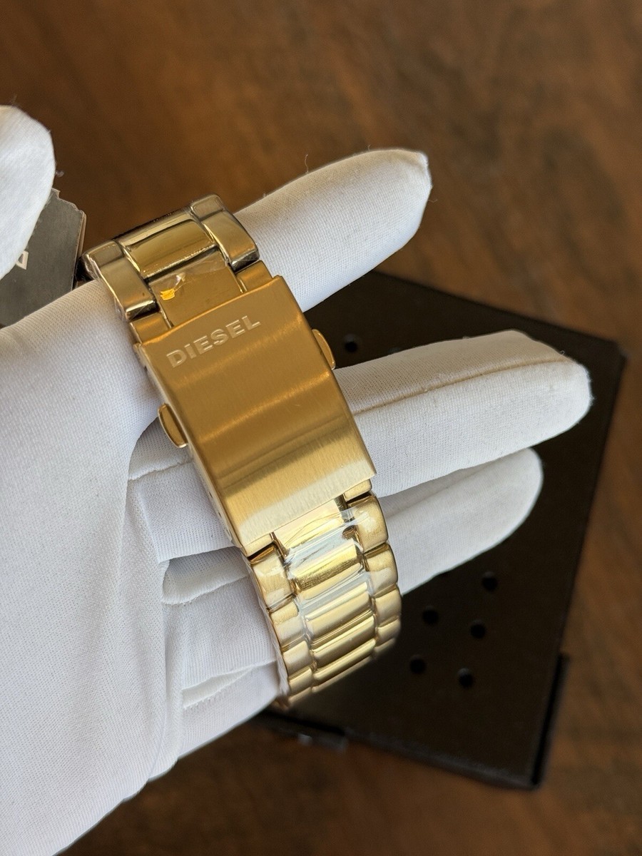 【激レア】d.i.a.　結晶　ベルト　ゴールド ◎中古美品◎18金 ダイヤ 3.69ct バックル 新品クロコダイルベルト