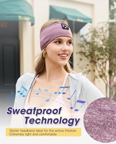 Bluetooth Headband with Wireless Sleeping Earbuds for Side Sleepers, Workout,... - Picture 4 of 11