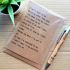 One Tree Hill Birthday Card - TV Theme Tune Lyrics - I don't want to be