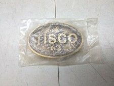 TISCO 62 Years Belt Buckle Vintage Tractor Implement Supply Company No 3709 USA