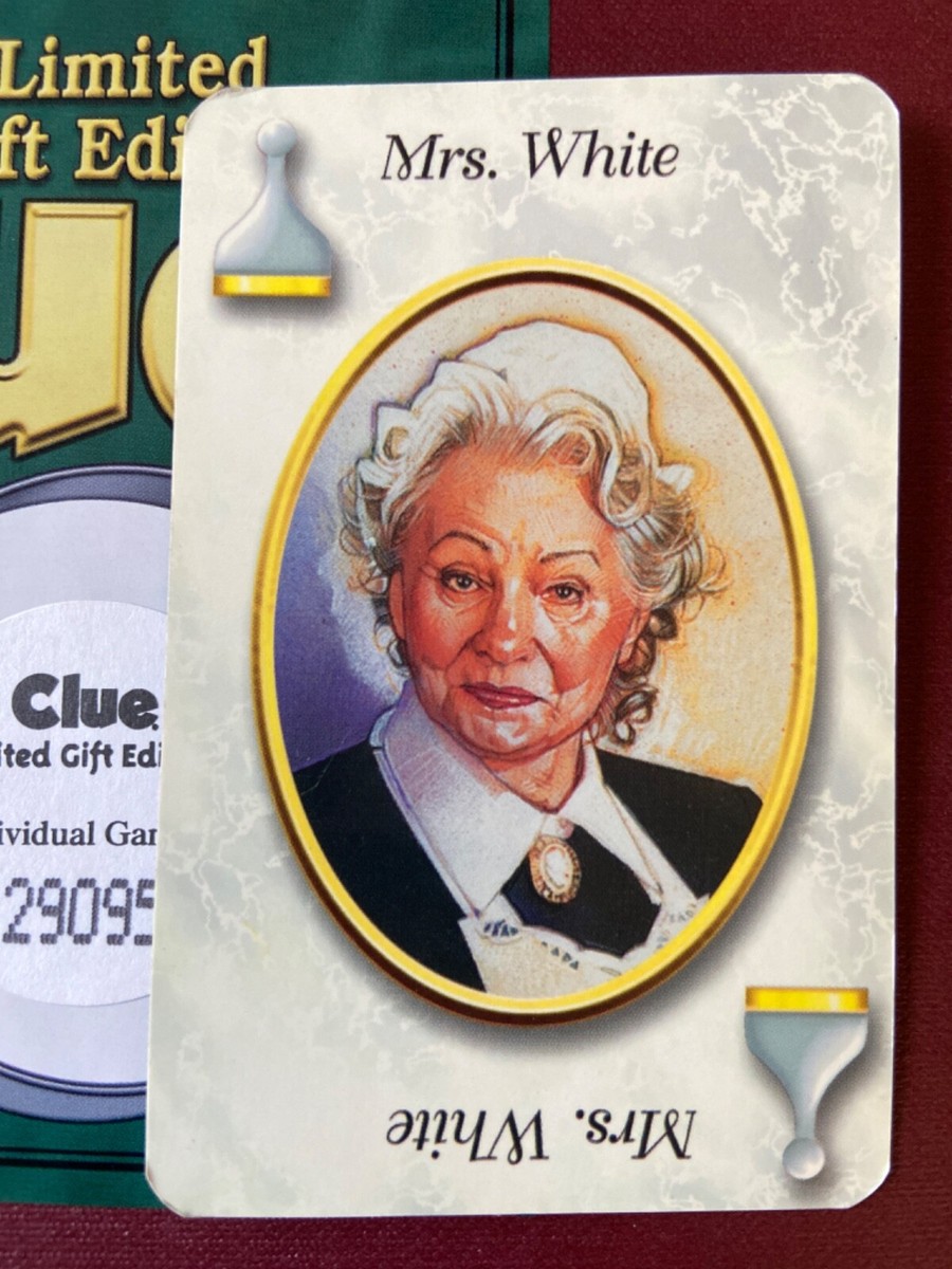 1997 LE Limited HTF Clue Mrs. White Suspect Card Replacement Game
