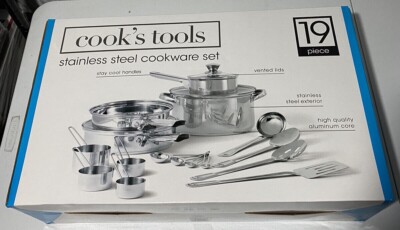 Cooks Standard Classic Stainless Steel Cookware Set 19-Pieces, 18/10 ...
