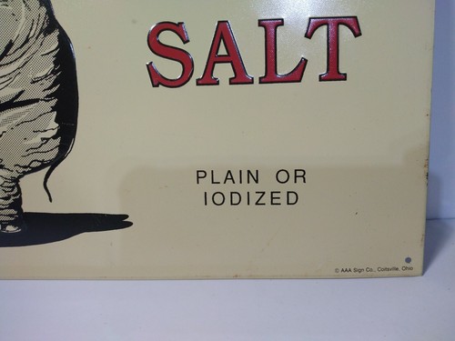 Ivory Salt Elephant Worcester Vintage Metal Embossed Advertising AAA SIGN 16x11 - Picture 4 of 10