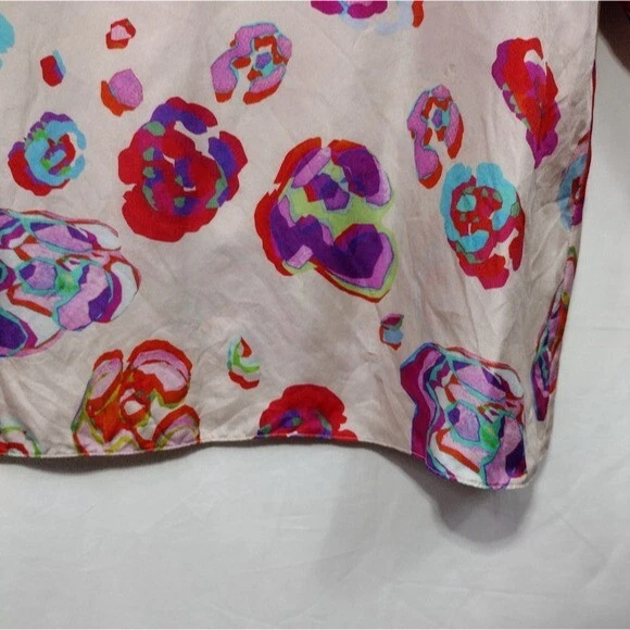 Blusa para mujer Emporio Armani estampado floral 100 % seda L multicolor festival artístico Foto 4 de 4