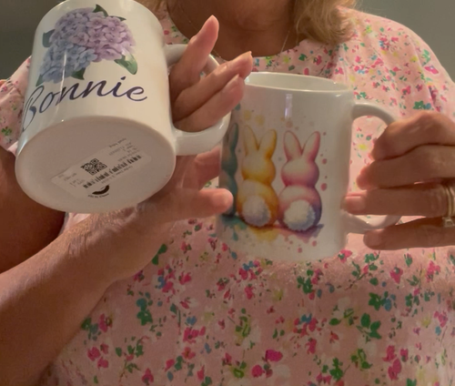 Taza de café amor de San Valentín niñas silueta corazón rojo aniversario regalo taza personalizada - Vídeo 1 de 1