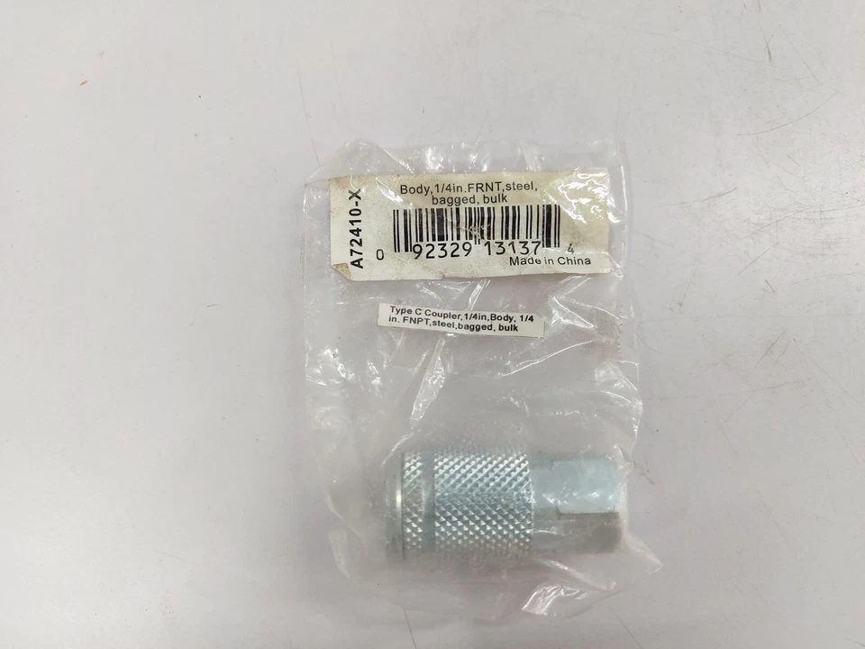 LEGACY A72410-X Type C Coupler.1/4in Body.1/4in FNPT.steel.baggad.bulk - Image 2 of 4