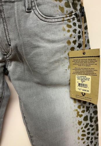True Religion Jude Skinny Sand Drifter Leopard Jeans Women's Sz 26/27 New w/Tags - Picture 4 of 11