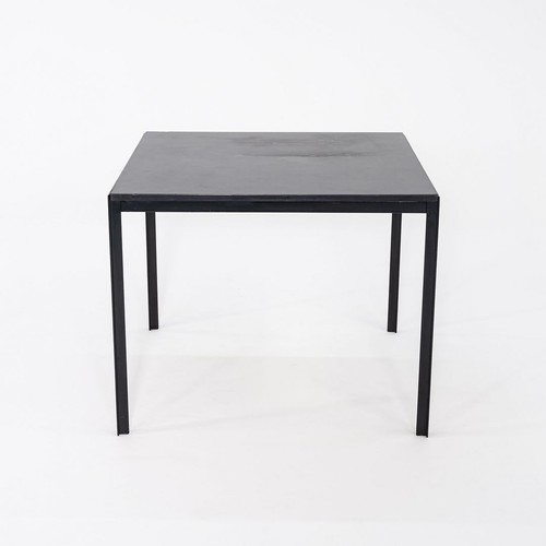 1950s Florence Knoll T Angle Square Dining Table w/ Black Laminate / Formica Top - Picture 5 of 12