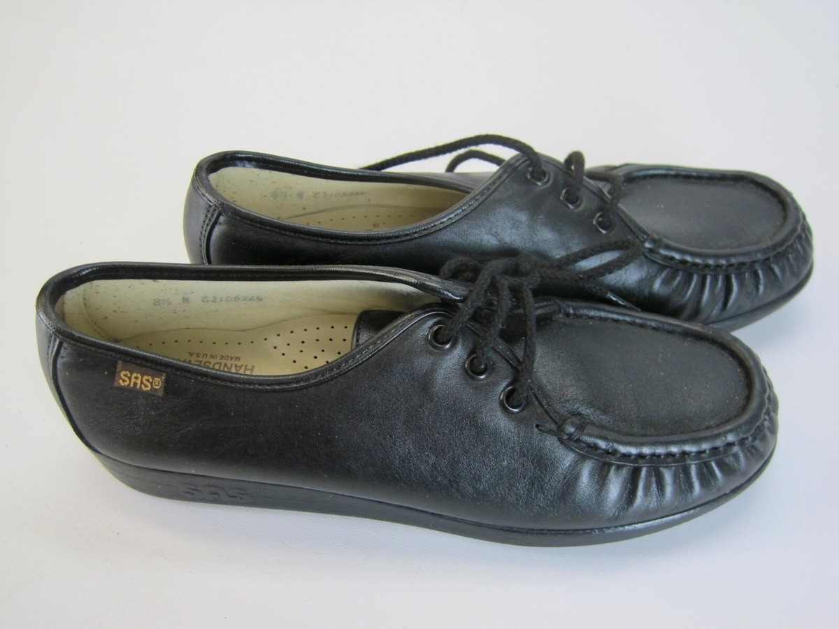 SAS Handsewn Black Leather Loafer Slip On Moccasin Shoes Mens Size 9C,Women 10.5 Amazon.com | SAS Metro Comfort Bit Loafer Black 4.5 M (M) (B  main image 3