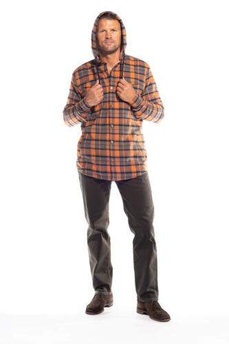 MEN'S FLANNEL JACKET MERRIL - RUST - Picture 4 of 6
