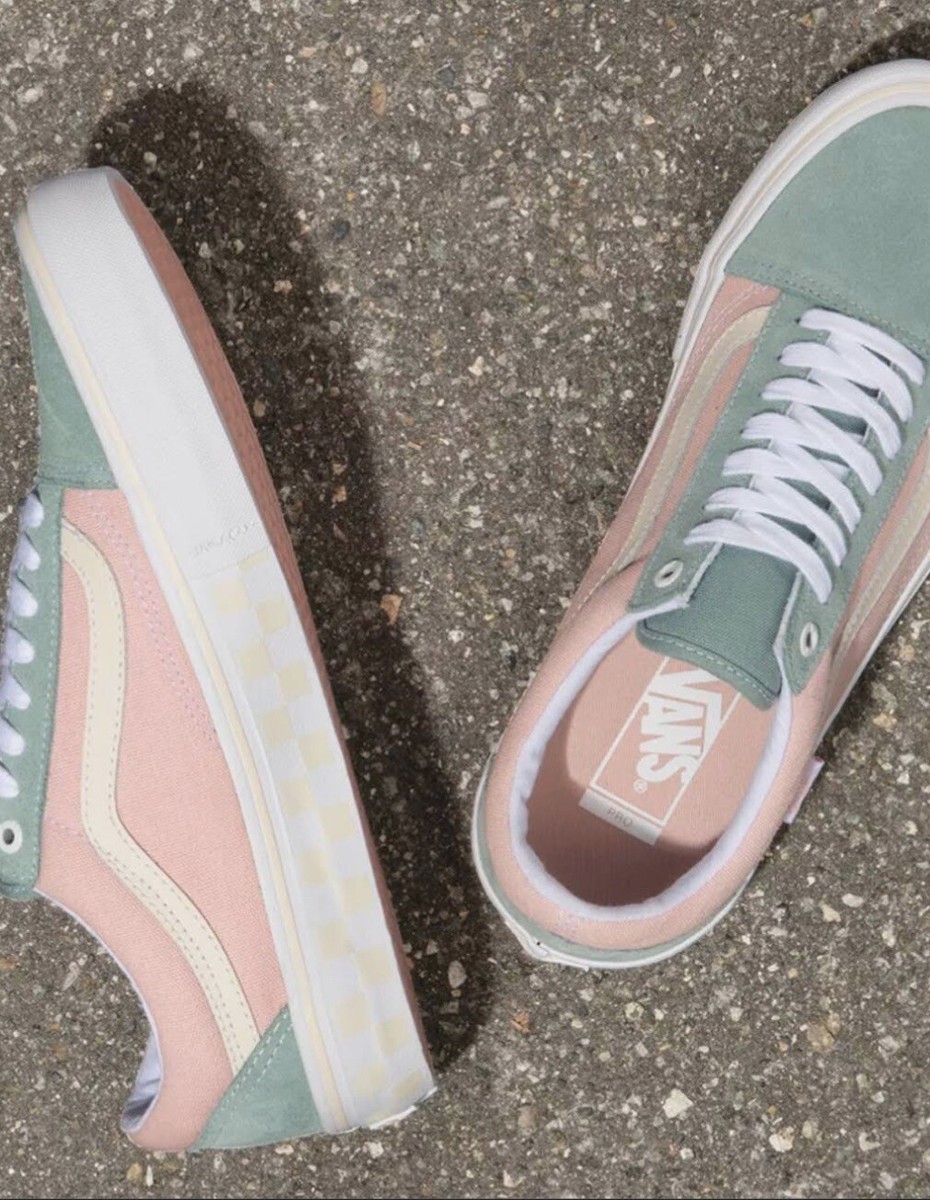 Skate Shoes Vans Old Skool Peach And Blue Vans Old Skool Stackform