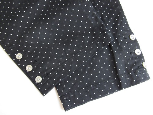 Women's Karen Scott Crop Pants Black w/White Polka Dots & Metal Buttons Size 8 - Bild 2 von 6