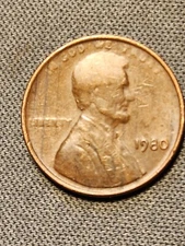 1980 P Lincoln Memorial Cent - Very Weak Strike Error Variety