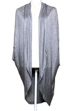 Eileen Fisher Gray Open Front Lightweight Cardigan Sweater Sz XS - NWT MSRP 248