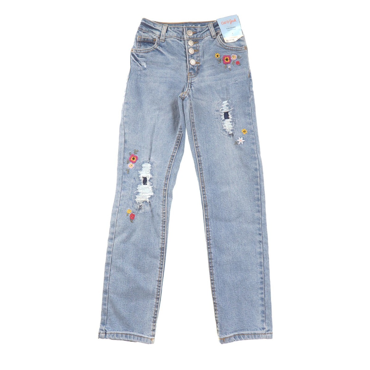 Cat & Jack Girlfriend Jeans Kids Girls Jeans 8 Super Stretch