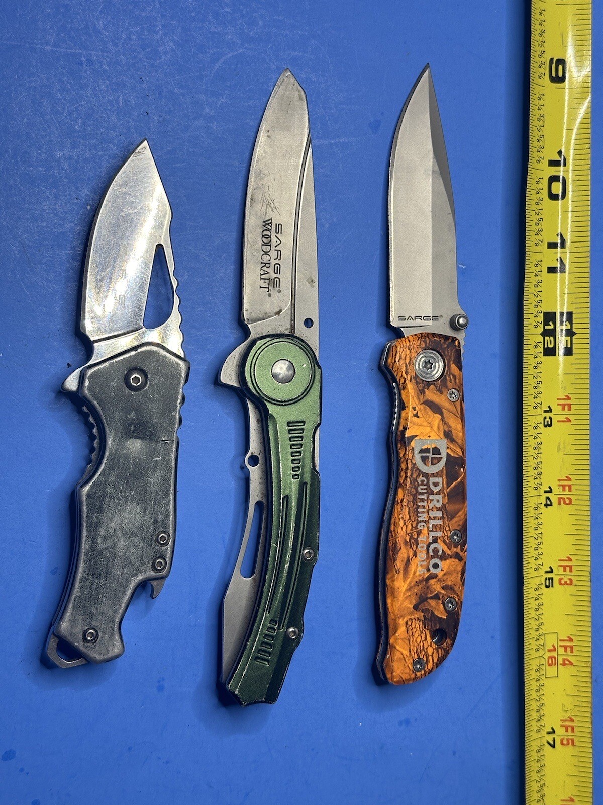 Lot Of 3 Sarge Pocket Knives TSA Confiscated eBay