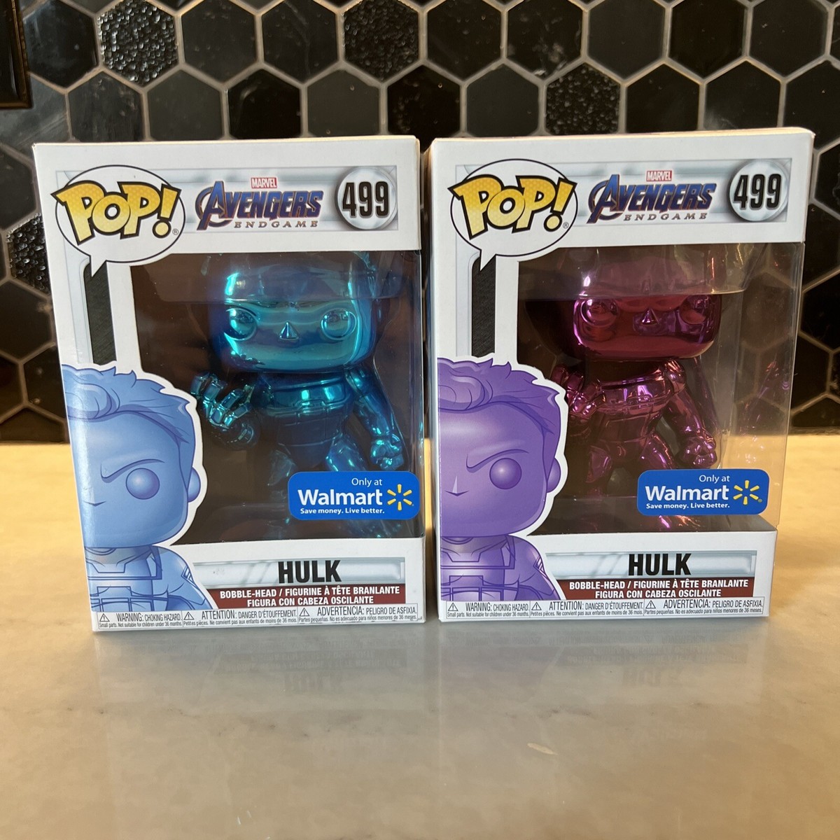 BLUE & PURPLE - Funko Pop!: Avengers: Endgame Chrome Hulk