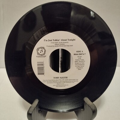 Toby Keith I'M JUST TALKIN' / I WANNA TALK  vinyl 7'' 45rpm single COUNTRY
