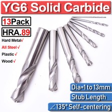 Carbide Stub Length Twist Drill Bit Jobber Dr...
