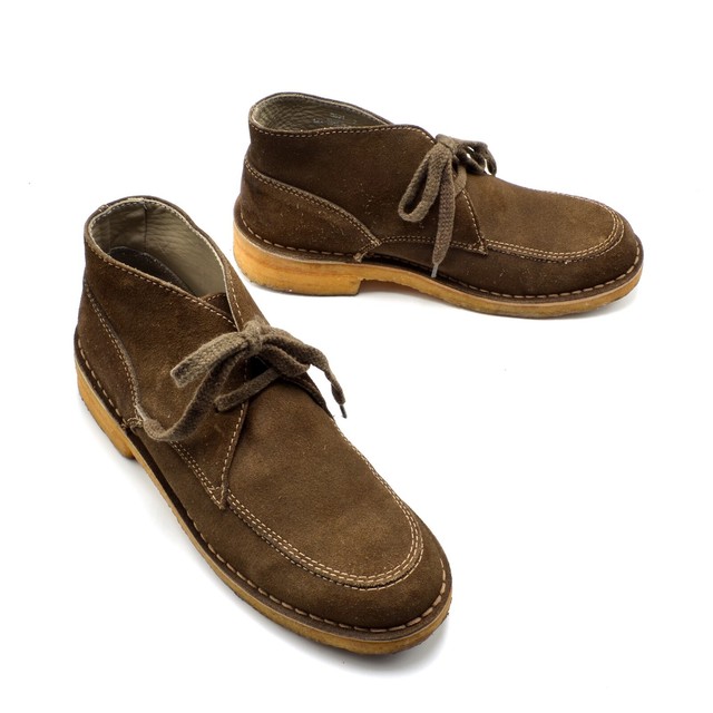CLARKS Womens 8.5M Desert Combat Boot Brown Leather Suede Chukka Ankle Bootie | eBay