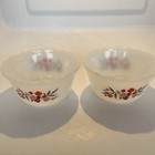 Vintage Fire King White Primrose Milk Glass Custard Dish set of 2 — photo 2