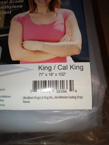 6 mil Mattress Bag for Moving & Storage KING CAL KING Size Mattress 77x16x102 - Picture 2 of 4