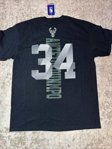 NBA Milwaukee Bucks Giannis Antetokounmpo, Mens Shirt, Large, Black, NWT - Picture 2 of 4