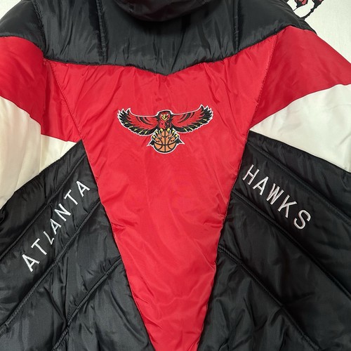 Vintage 80er 90er Pro Player Atlanta Hawks Reißverschluss gefütterte Jacke Mantel NBA Basketball XL - Bild 6 von 7