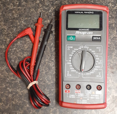 (RI4) Snap On Digital Multimeter EEDM503D Manual Ranging Automotive
