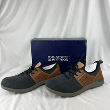 New in Box Rockport Works Men's TruFLEX Blue & Tan Safety  Work Sneaker Size 13W