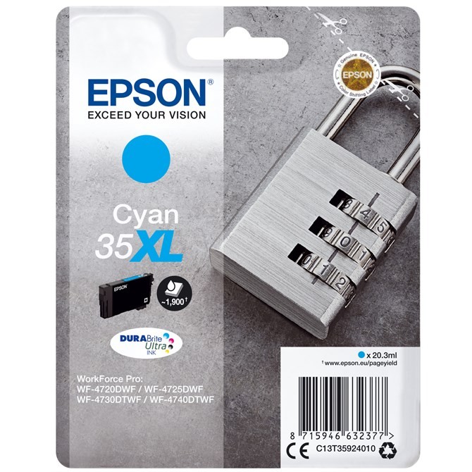 Genuine Epson Ink - 35XL CYAN / WF-4720DWF WF-4725DWF (INC VAT) BOXED 2026 - Image 16